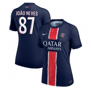 Paris Saint-Germain Joao Neves #87 Dámské Domácí Dres 2024-25 Krátký Rukáv